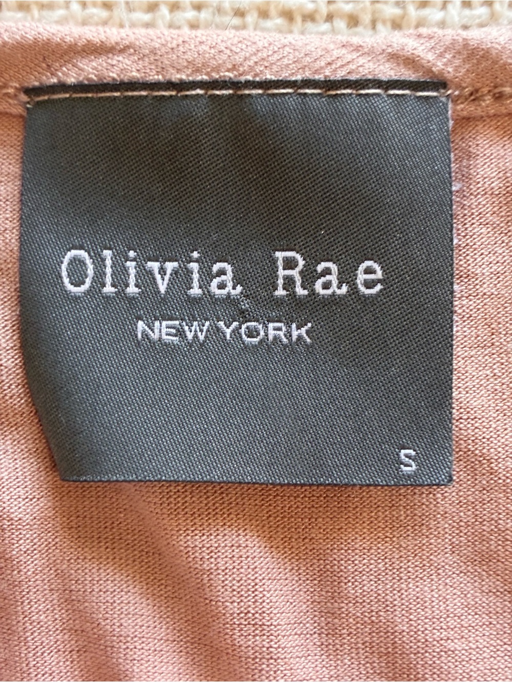 Olivia Rae Dress Flutter Sleeve Tiered Skirt Knit Stretch Blush Rose Size Small - Picture 8 of 9